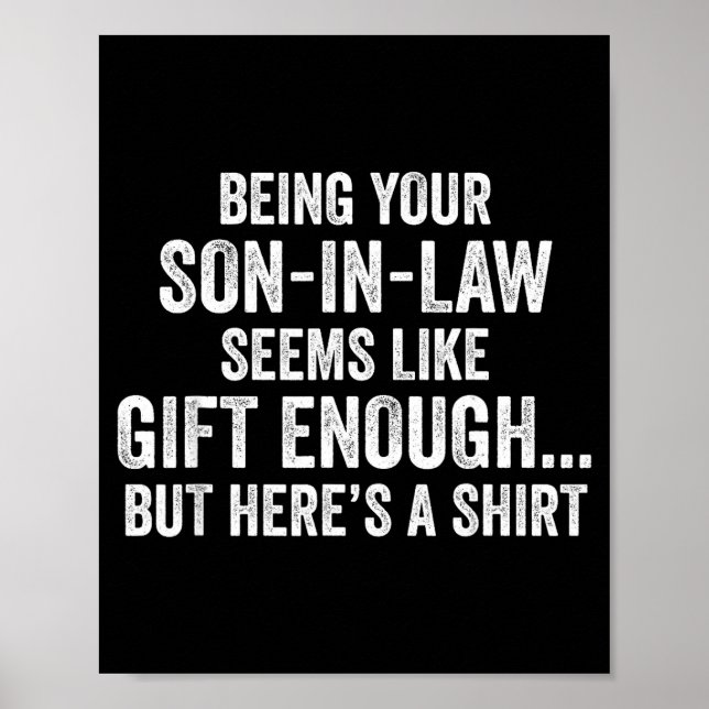 Póster Funny Mother In Law Sarcastic Humor Quote From Son (Frente)