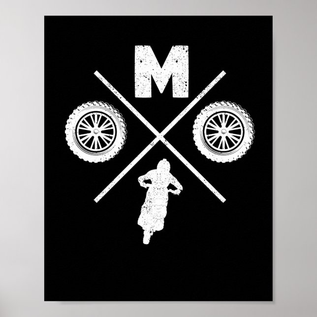 Póster Funny Moto Cross Dirt Bike Motocross Biker (Frente)