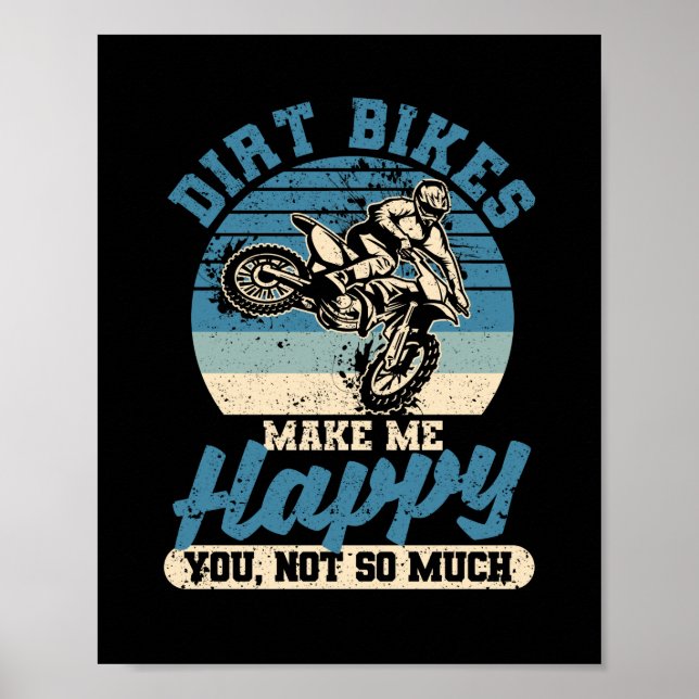 Póster Funny Motocross Enduro Bicicleta Rider Dirt Bikes  (Frente)
