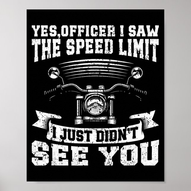 Póster Funny Motorcycle Lover Graphic Women Men Motorbike (Frente)