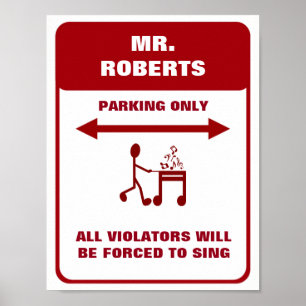 Póster Funny Music Teacher Parking Poster - Personalizabl