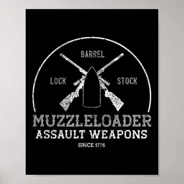Póster Funny Muzzleloader Accessories Long Range Rifle Sh (Frente)