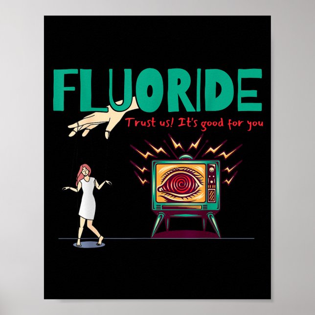 Póster Funny Mysterious Consracy Theories Fluoride Consra (Frente)