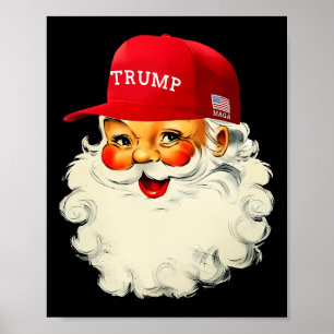 Póster Funny Navidades Donald Trump de Santa Claus feriad