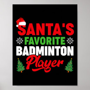 Póster Funny Navidades favoritos de Santa Claus en Badmin