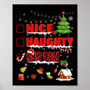 Póster Funny Navidades traviesos y bruh Juegan Pjs Pajama
