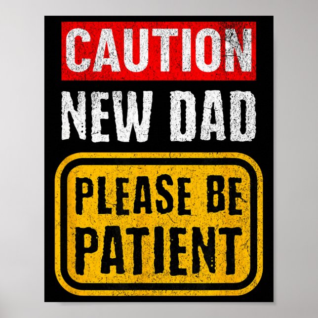 Póster Funny New Dad New Father First Baby  (Frente)
