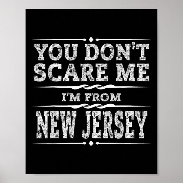 Póster Funny New Jersey Home Garden State Gift  (Frente)