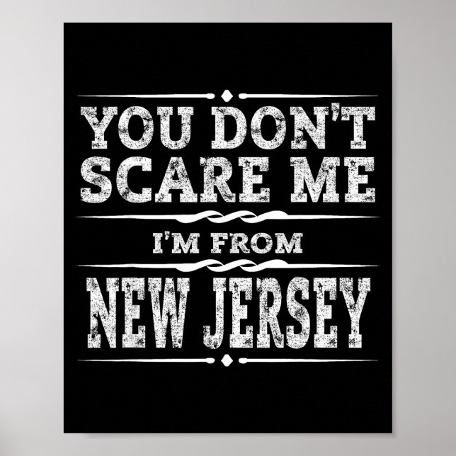 Póster Funny New Jersey Home Garden State Gift  (Frente)