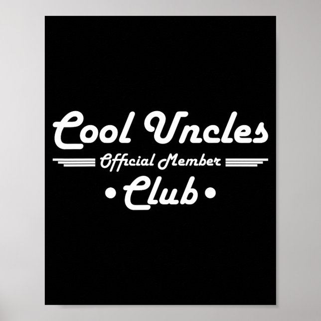 Póster Funny New Uncle Pregnancy Announcement Cool Uncles (Frente)