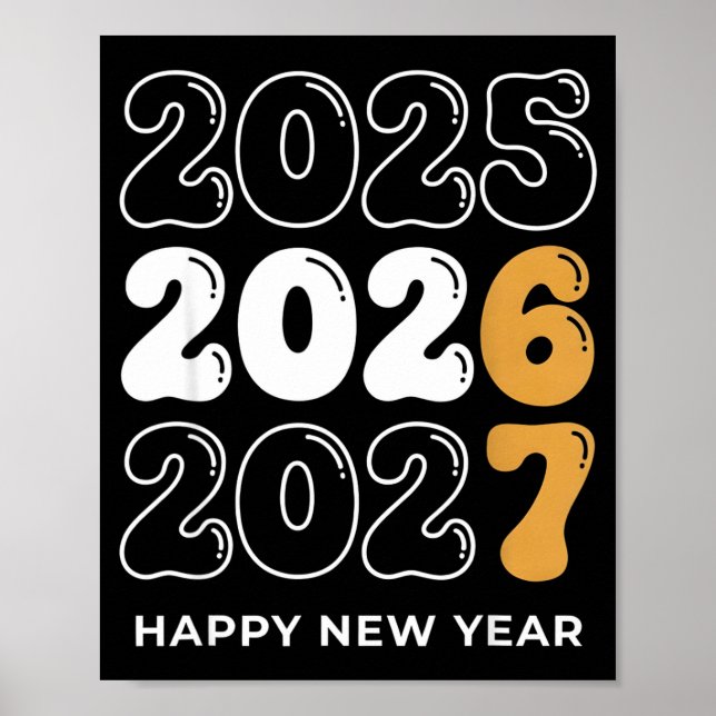 Póster Funny New Year 2026 Kids Six Seven 67 Meme  (Frente)