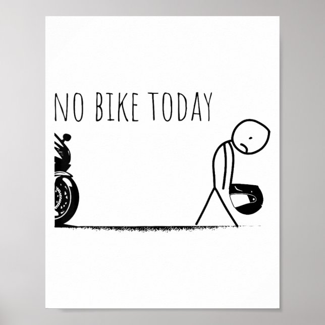 Póster Funny No Bike Today  (Frente)