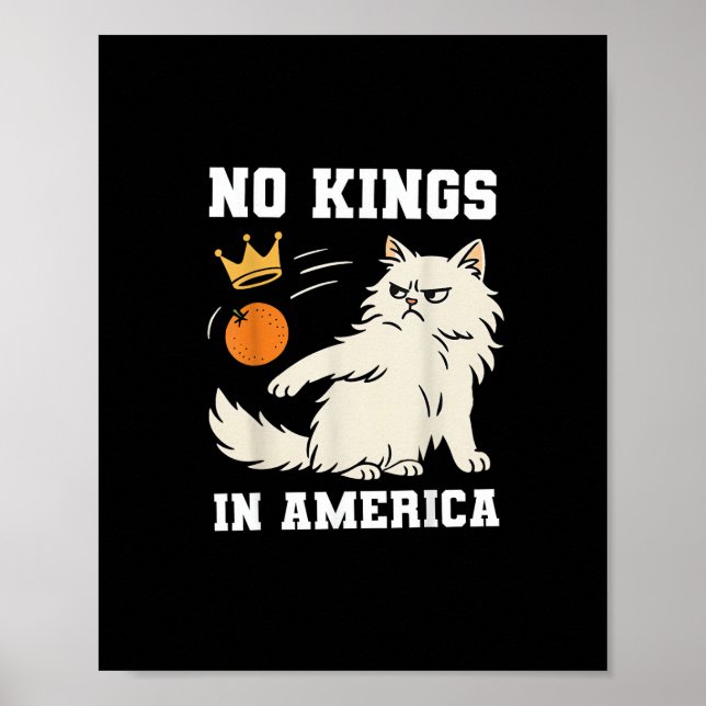 Póster Funny No Kings in America Retro Classic Style (Frente)