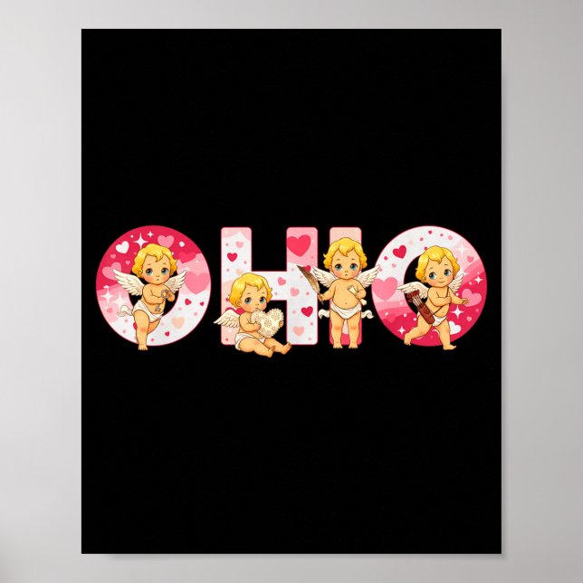 Póster Funny Ohio Cud Midwestern Party O-h-i-o In Valenti (Frente)