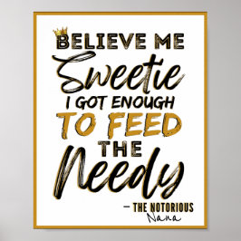 Póster Funny Old School 90's Hip Hop Birthday/Baby Shower