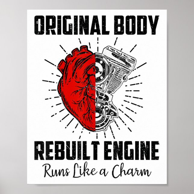 Póster Funny Open Heart Surgery Recovery Survivor Gifts M (Frente)