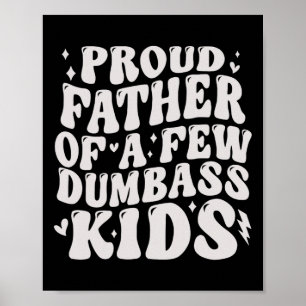 Póster Funny Orgullosos Padres De Unos Cuantos Niños Tee