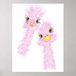 Póster Funny Ostriches Poster 