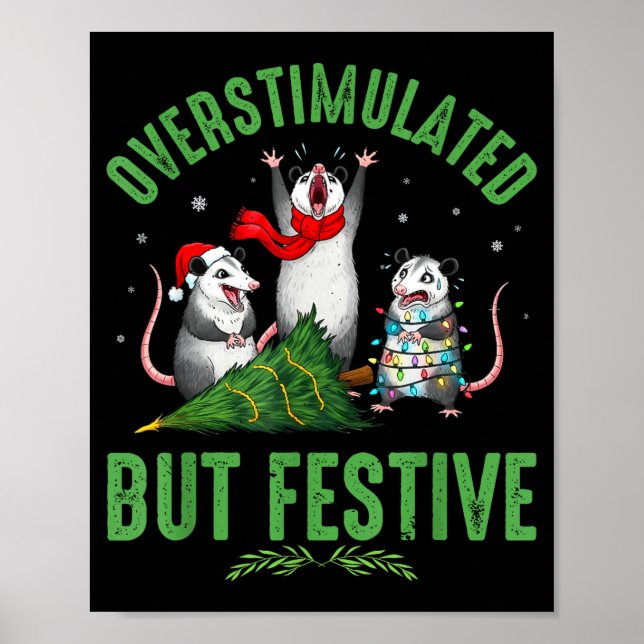 Póster Funny Overstimulated But Festive Christmas Ssum Ho (Frente)