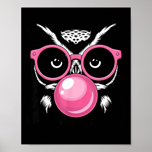 Póster Funny Owl Design For Men Women Boys Girls Toddlers (Frente)