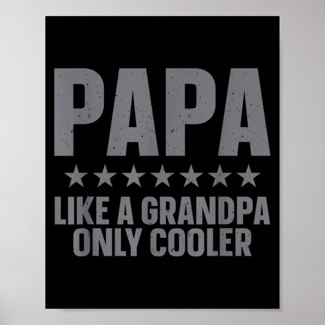 Póster Funny Papa Art For Grandpa From Grandkids Father's (Frente)