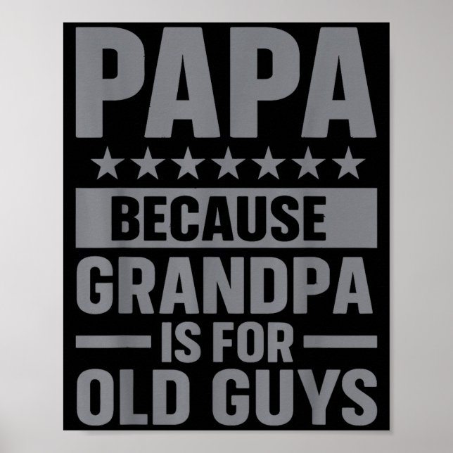 Póster Funny Papa Art For Grandpa From Grandkids Father's (Frente)