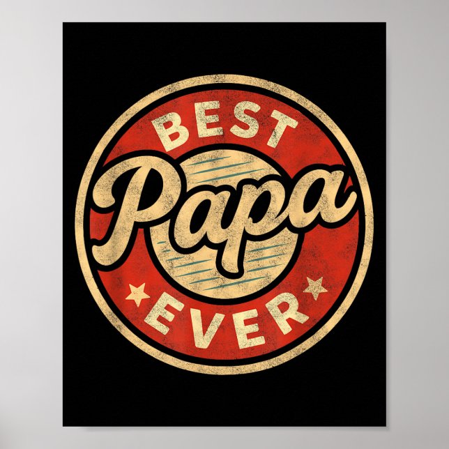 Póster Funny Papa Art For Grandpa From Grandkids Father's (Frente)