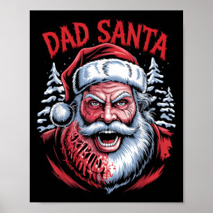 Póster Funny Papá Noel Papá Noel Fiesta de Navidad Adulto
