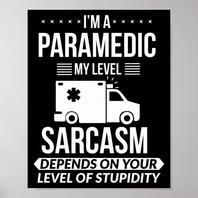 Póster Funny Paramedic Emt Gift  (Frente)