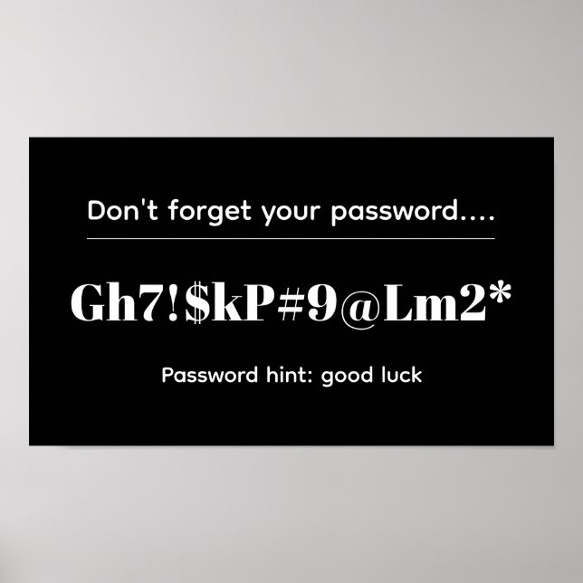 Póster Funny Password (Frente)