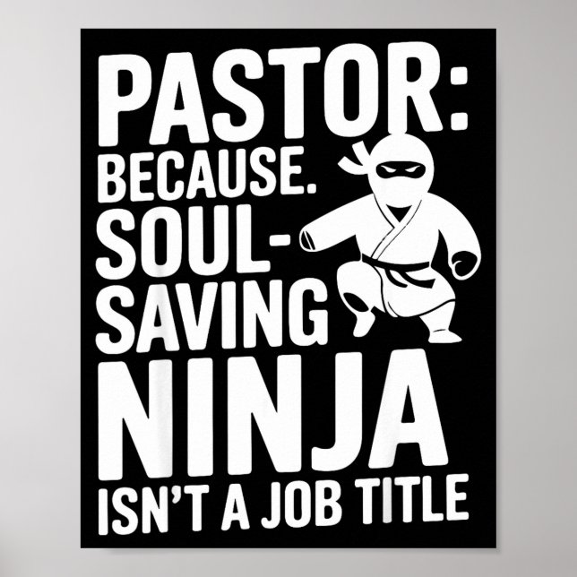 Póster Funny Pastor Humor Christian Faith Leadership Joke (Frente)