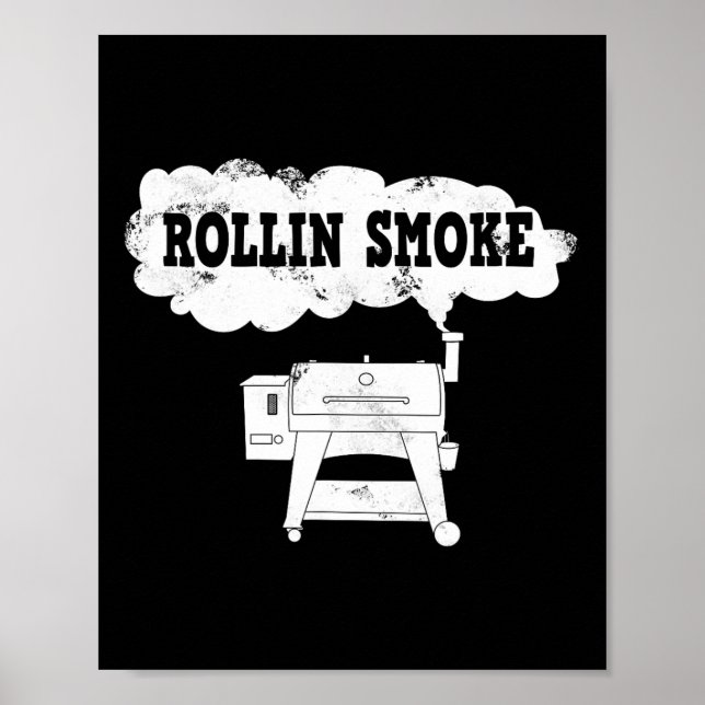 Póster Funny Pellet Smoker Bbq Pit Grill Para Fumar Carne (Frente)