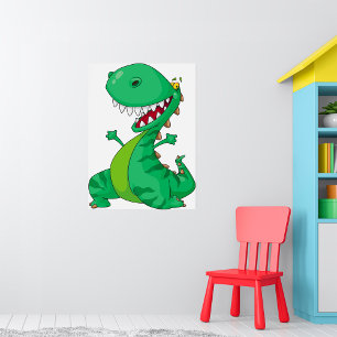 Póster Funny Personalizado Dinosaur Roaring T-Rex