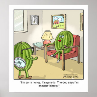 Póster Funny Personalizado Poster-Seedless Watermelon