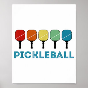 Póster Funny Pickleball Retro Vintage