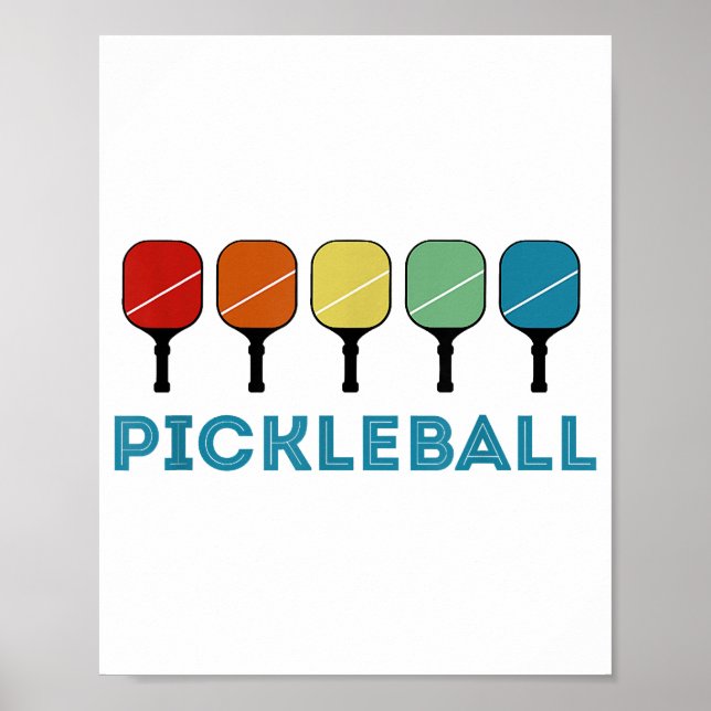 Póster Funny Pickleball Retro Vintage (Frente)