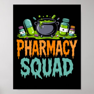 Póster Funny Pills Farmacéutica Escuadrón Halloween Pa