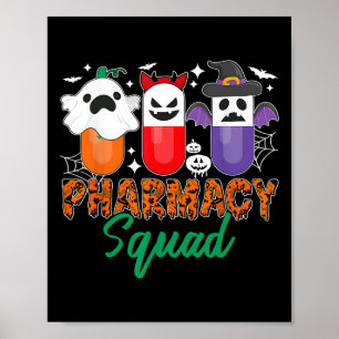 Póster Funny Pills Farmacéutico Cute Halloween Farmacia S