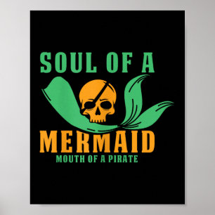 Póster Funny Pirate Outfit Freebooter Buccaneer Caribe