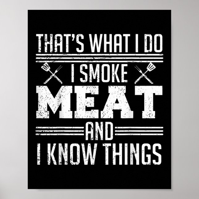 Póster Funny Pitmaster I Smoat Bbq Smoker Grill Dad (Frente)