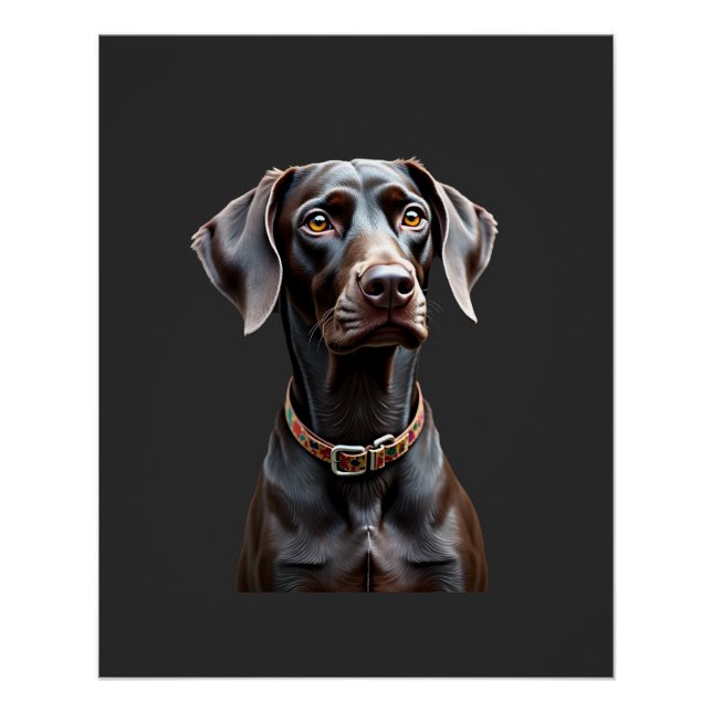 Póster Funny Pointer Shirt Pointer Mom Dad Dog Lover Poin (Anverso)