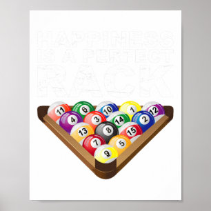 Póster Funny Pool Snooker Perfect Rack Billiards 8