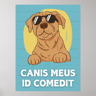 Póster Funny Poster de aula latina - Canis Meus