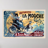Funny Poster de coches de época Copy Voiturette La