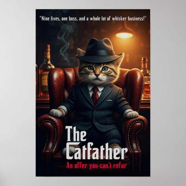 Póster Funny Poster de películas - El padre del gato (Frente)