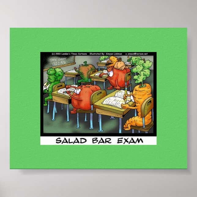 Póster Funny Poster de Personalizado de abogado "Examen d (Frente)