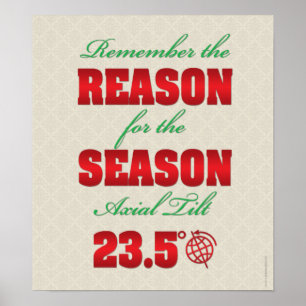 Póster Funny poster de solsticio de invierno