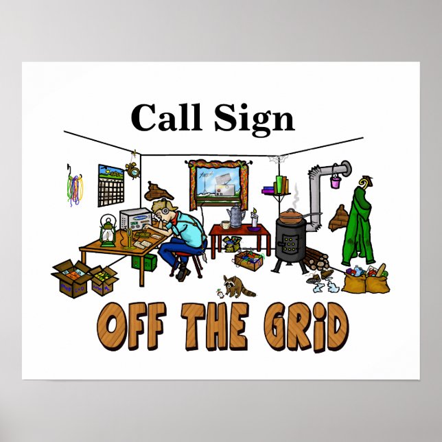 Póster Funny Poster fuera de la red de intercambio de rad (Frente)