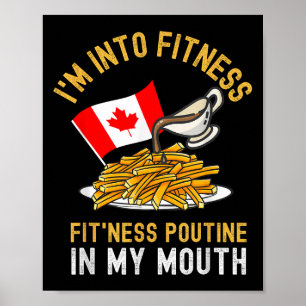 Póster Funny Poutine Rutina Im En Fitness Canadien Que