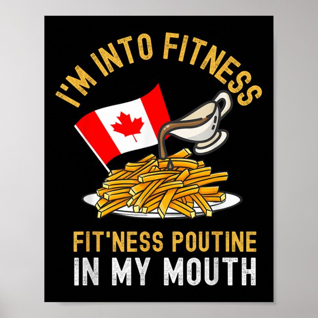 Póster Funny Poutine Rutina Im En Fitness Canadien Que (Frente)
